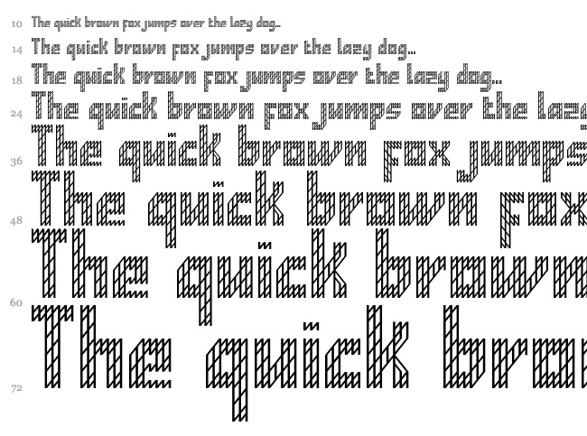 Raw District FP font waterfall